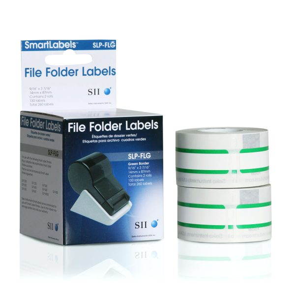 Green File Folder Labels - SLP-FLG